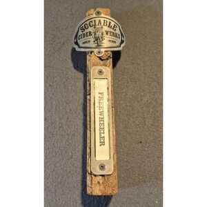 Sociable Cider Freewheeler Hard Cider‎ Tap Handle: Wooden. 10 Inches Long MN